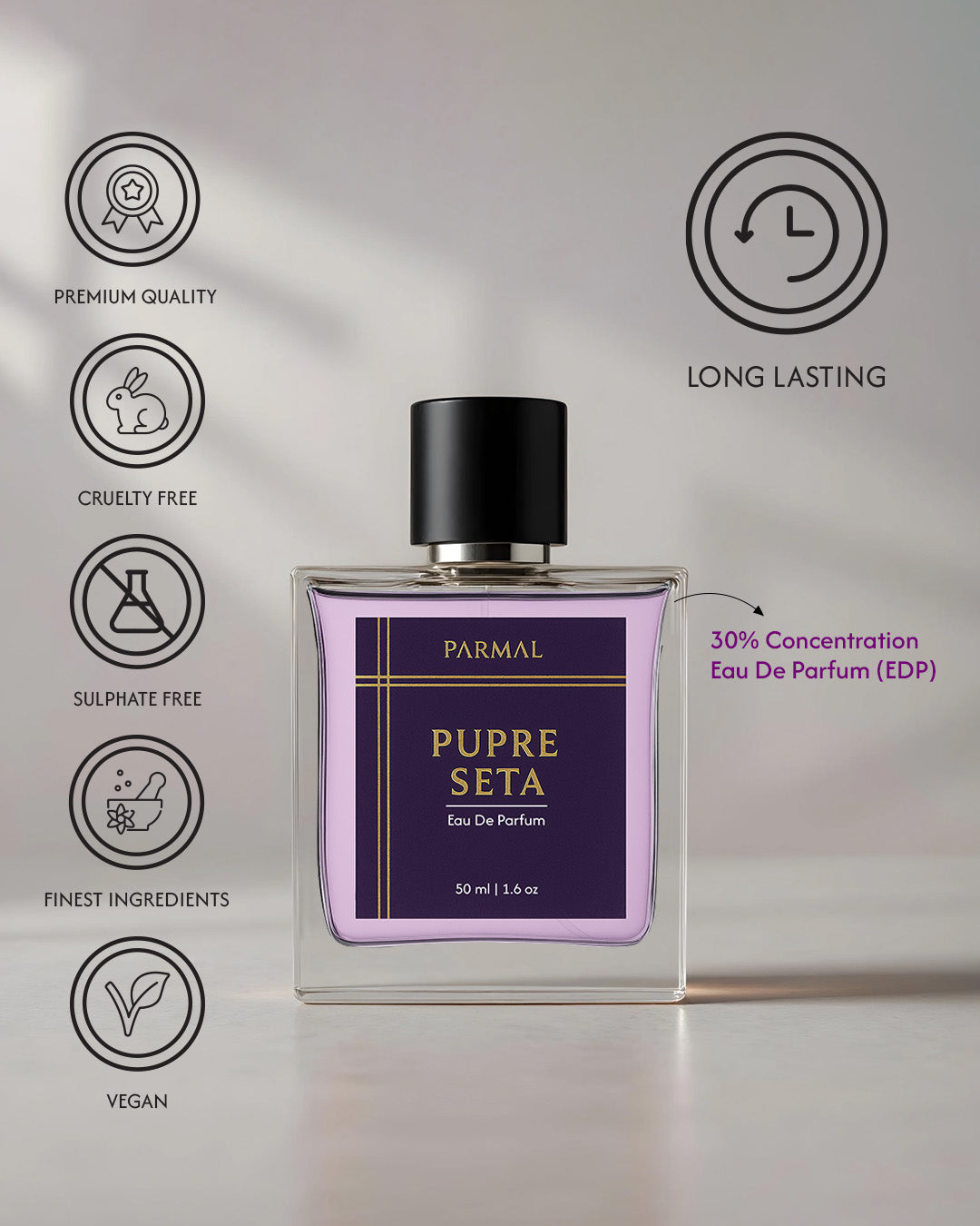 PUPRE SETA Unisex Perfume EDP | Floral, Amber, Oriental