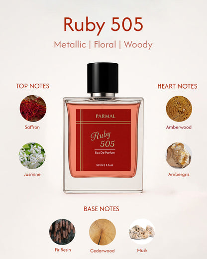 Ruby 505 Unisex Perfume EDP | Amber Floral Woody