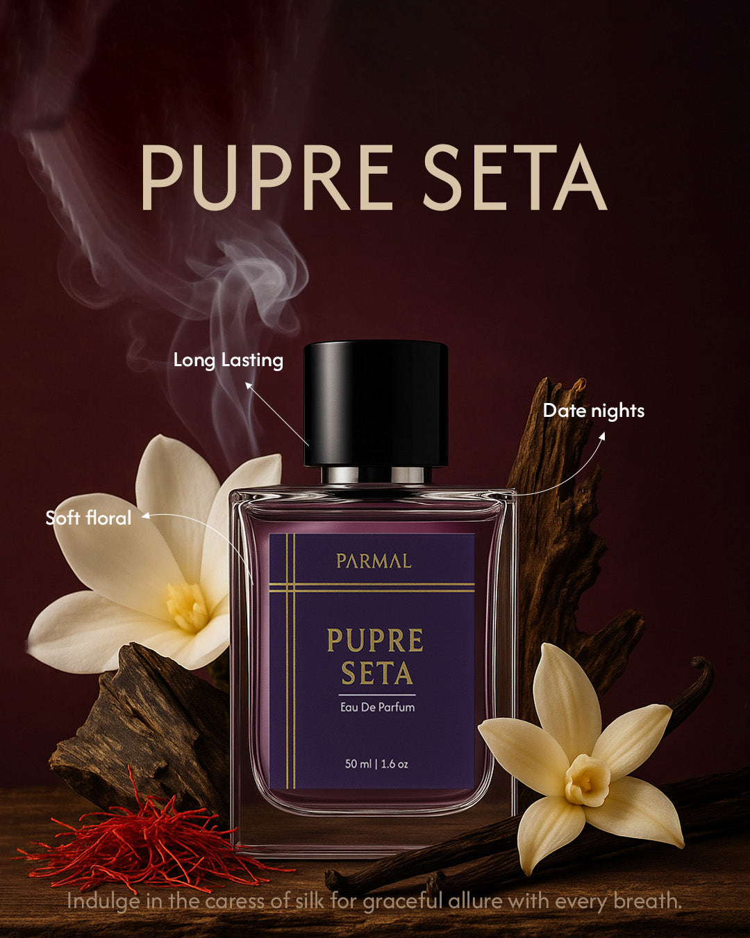 PUPRE SETA Unisex Perfume EDP | Floral, Amber, Oriental
