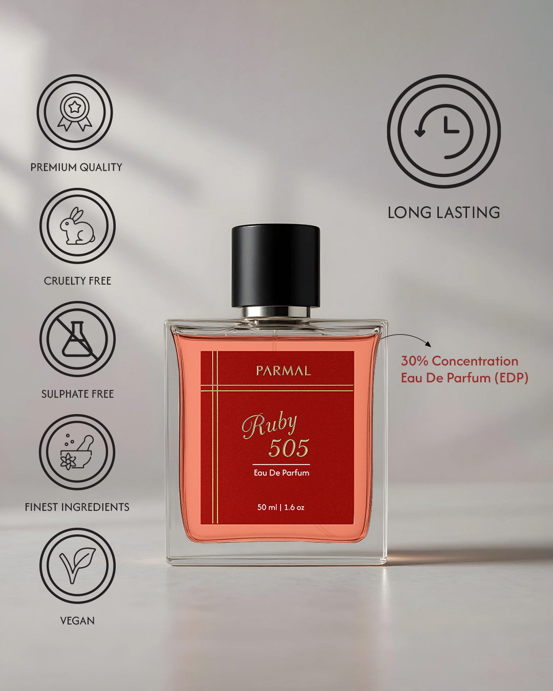 Ruby 505 Unisex Perfume EDP | Amber Floral Woody